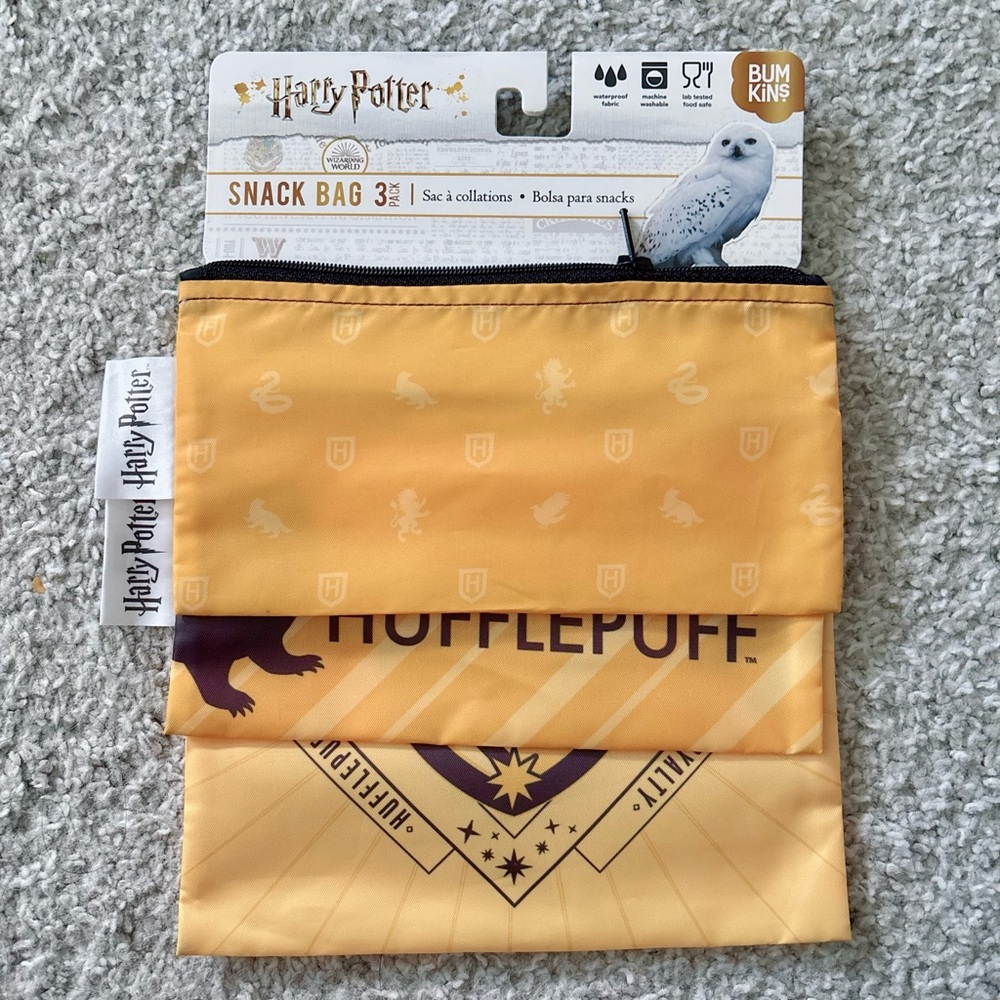 BUMKINS x Harry Potter Hufflepuff 3-pc reusable snack bags set